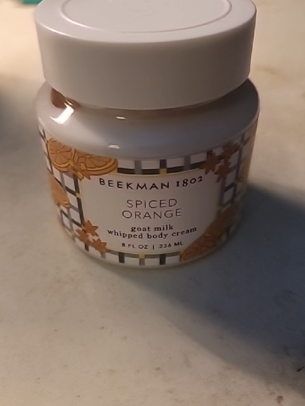 Beekman 1802 Spiced Orange Goat Milk Whipped Body Cream - White & Orange